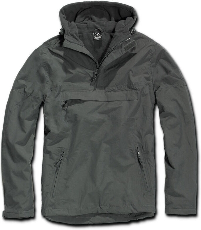 Brandit Windbreaker Chaqueta - Negro Gris (L)