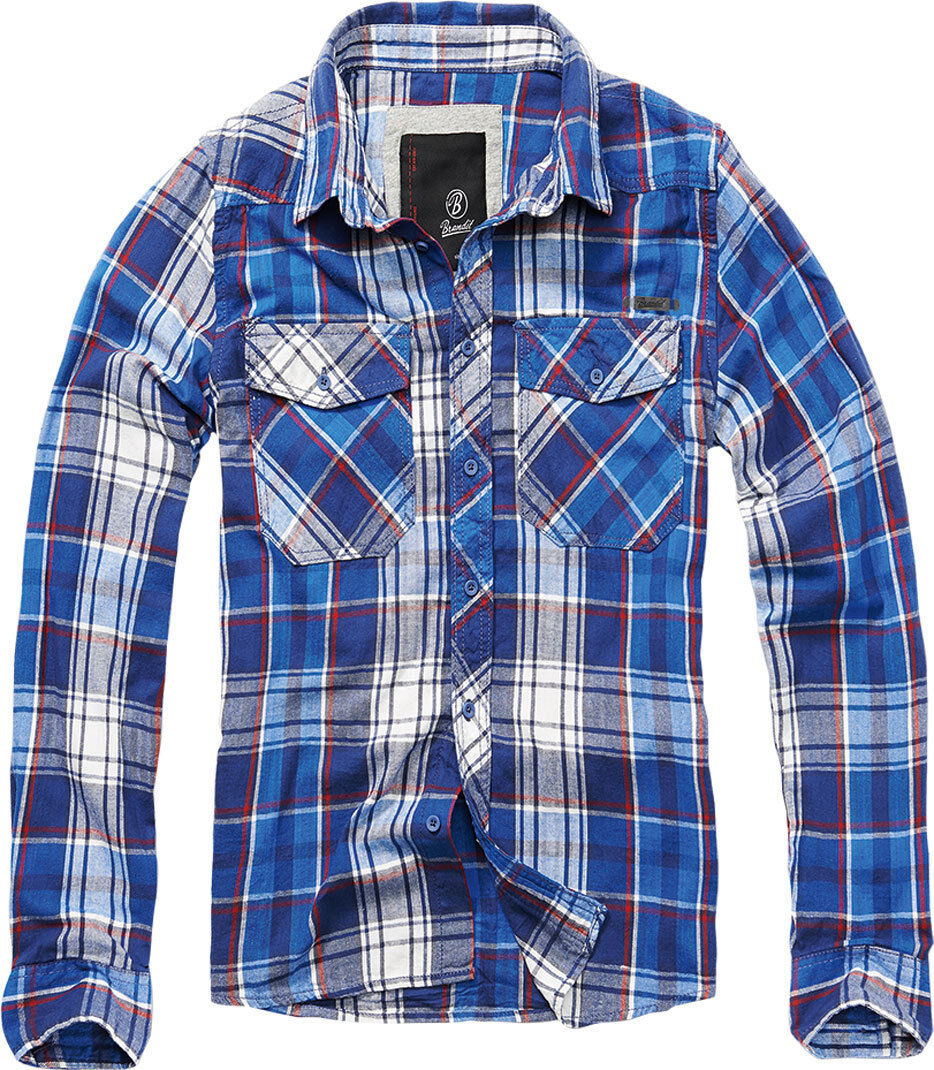 Brandit Check Camiseta - Azul (L)