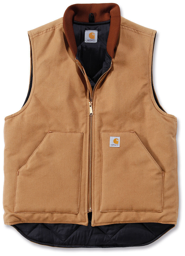 Carhartt Duck Arctic Quilt Lined Chaleco - Marrón