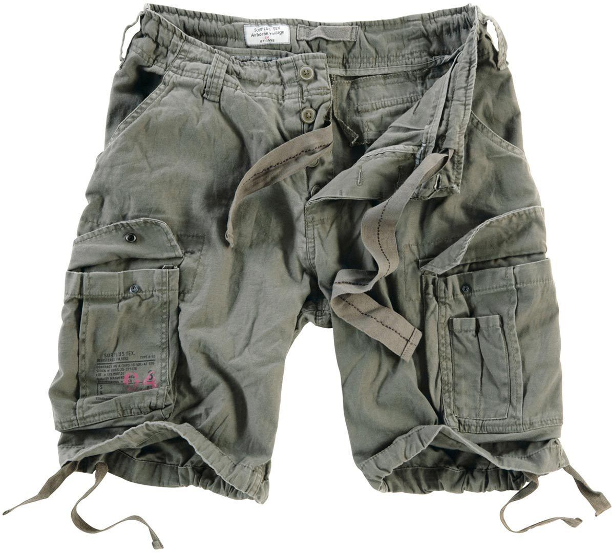 Surplus Airborne Vintage Pantalones cortos - Verde (M)