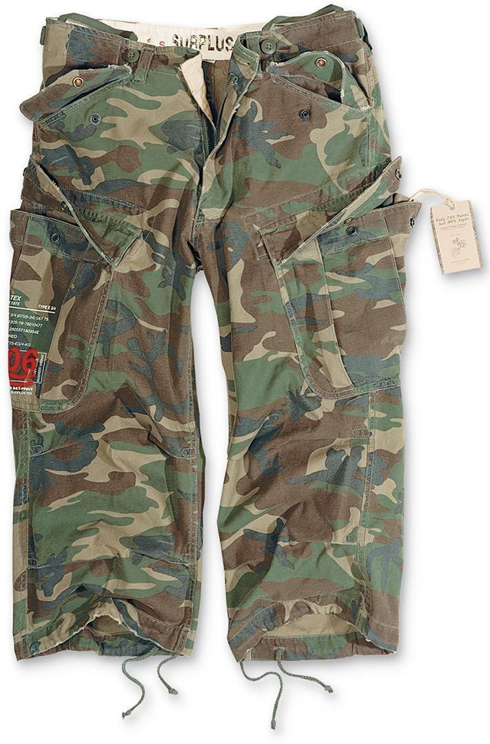 Surplus Engineer Vintage 3/4 Pantalones cortos - Verde (XL)