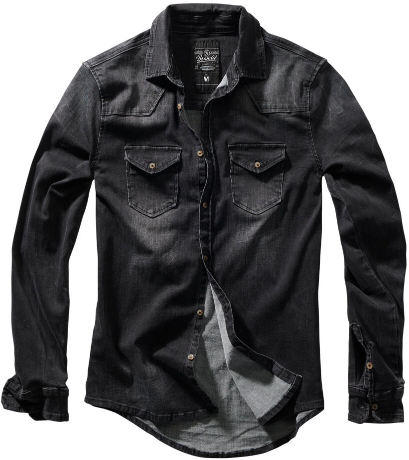 Brandit Riley Denim Camisa - Negro (M)