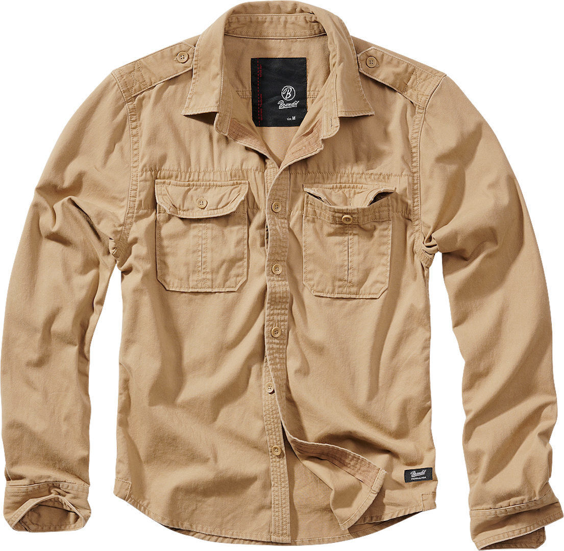 Brandit Vintage Longsleeve Camisa - Beige (M)