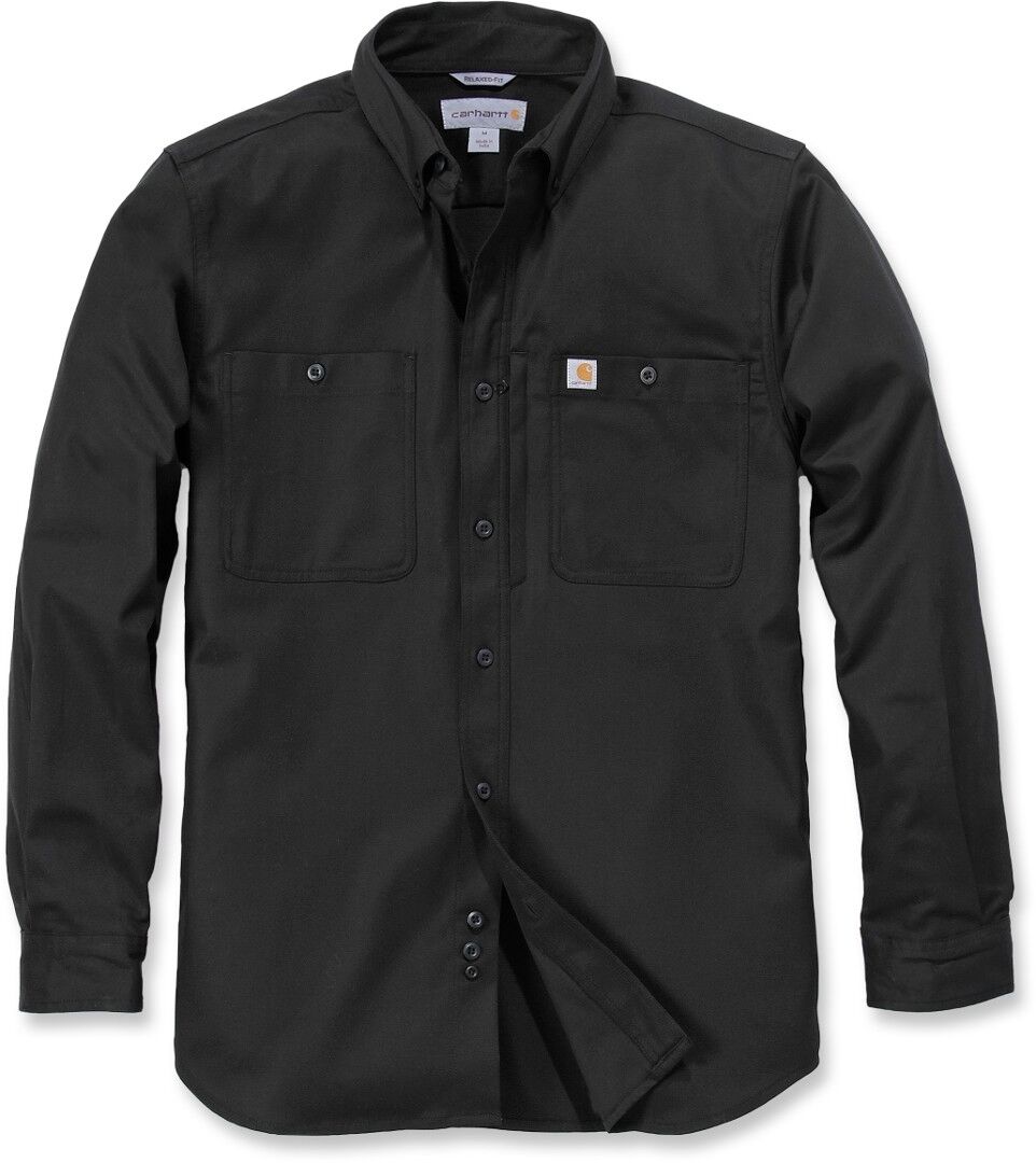 Carhartt Rugged Professional Work Camisa de manga larga - Negro (S)