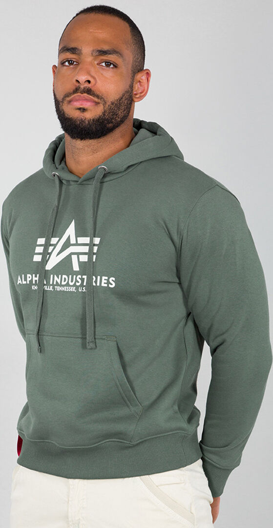 Alpha Basic Sudadera con capucha - Verde (M)