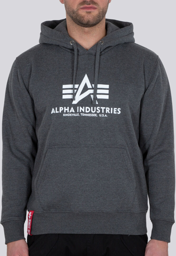 Alpha Basic Sudadera con capucha - Gris (M)