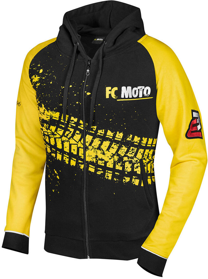 FC-Moto Corp Zip Hoodie - Negro Amarillo (S)