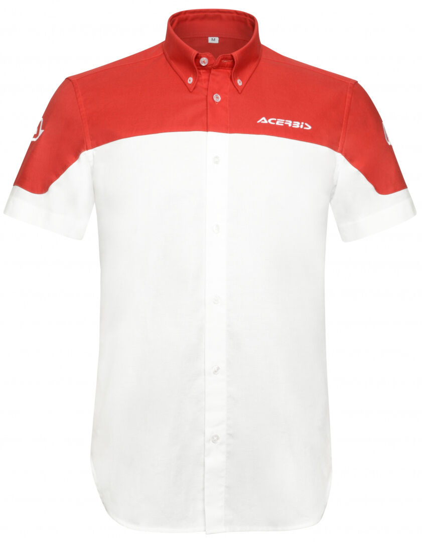 Acerbis Team Camisa - Blanco Rojo (XL)