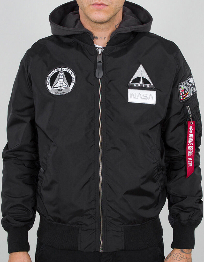 Alpha MA-1 TT Hood NASA Chaqueta - Negro