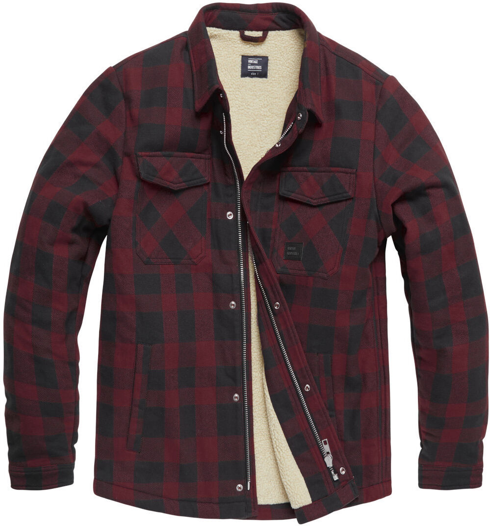 Vintage Industries Heavyweight Sherpa Camisa - Rojo