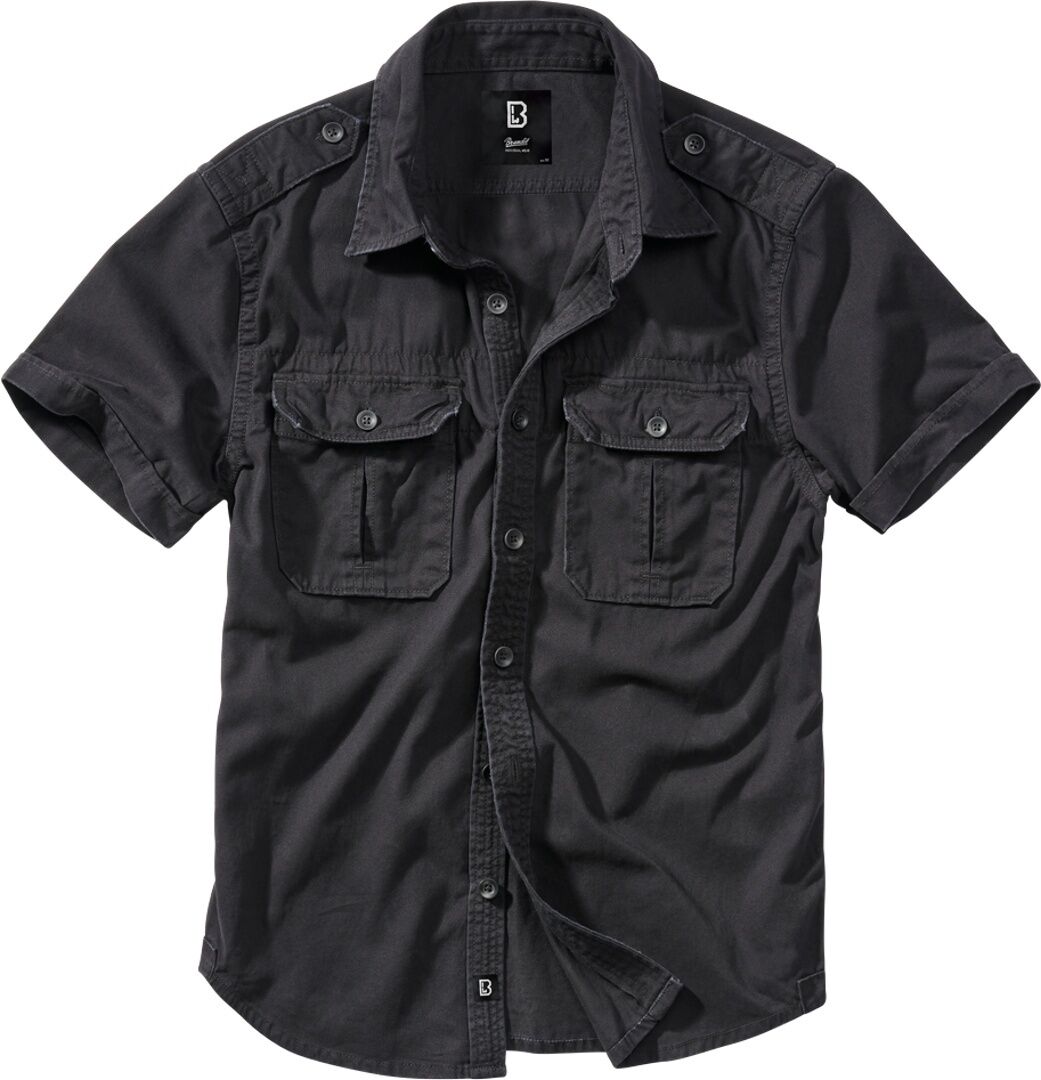 Brandit Vintage Camisa - Negro (3XL)