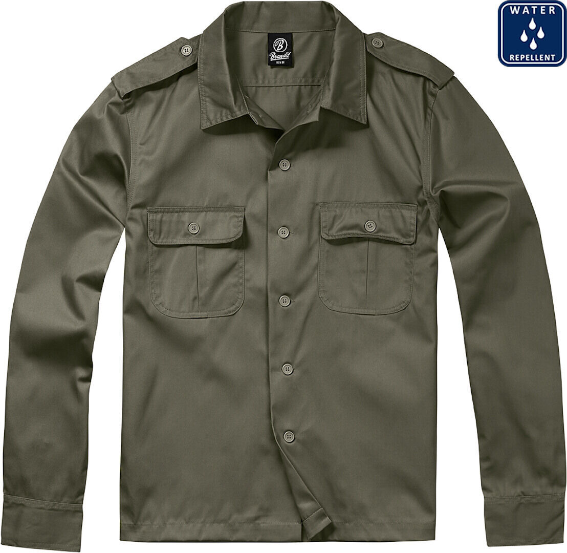 Brandit US camisa de manga larga - Verde (XL)