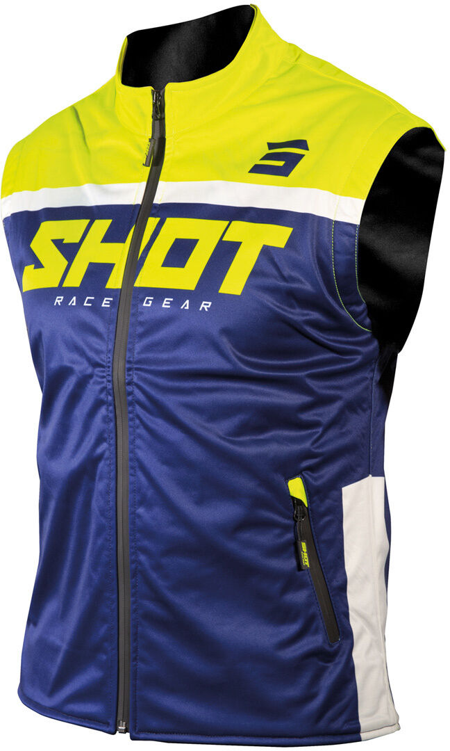 Shot Bodywarmer Lite 2.0 Chaleco de Motocross - Azul Amarillo (XL)