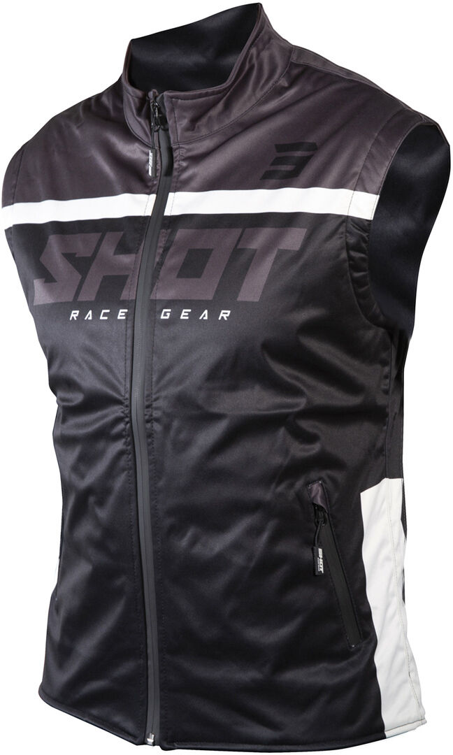 Shot Bodywarmer Lite 2.0 Chaleco de Motocross - Negro Blanco (2XL)