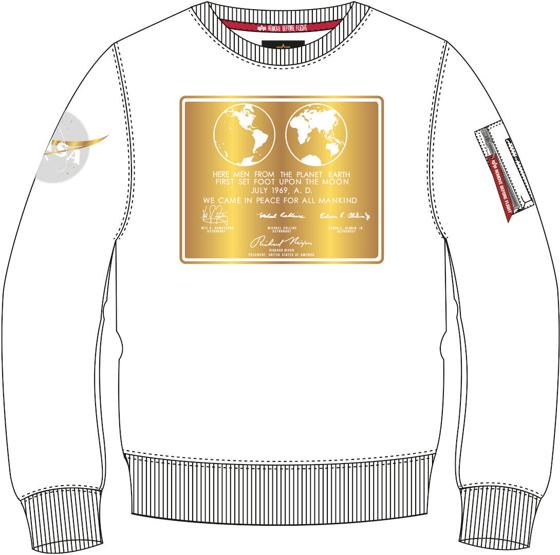 Alpha Lunar Plaque Sudadera - Blanco