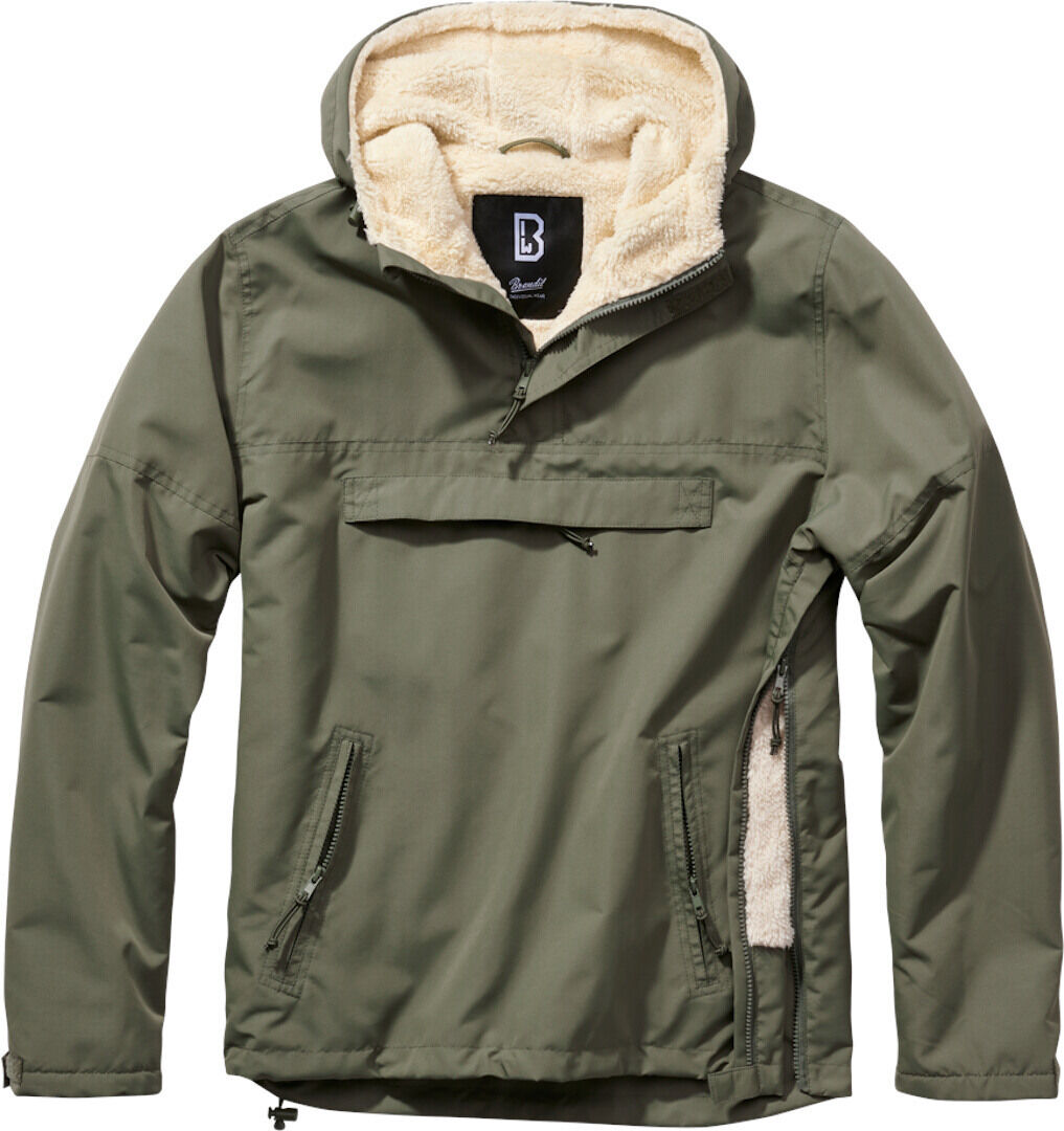 Brandit Windbreaker Sherpa Chaqueta - Verde (3XL)