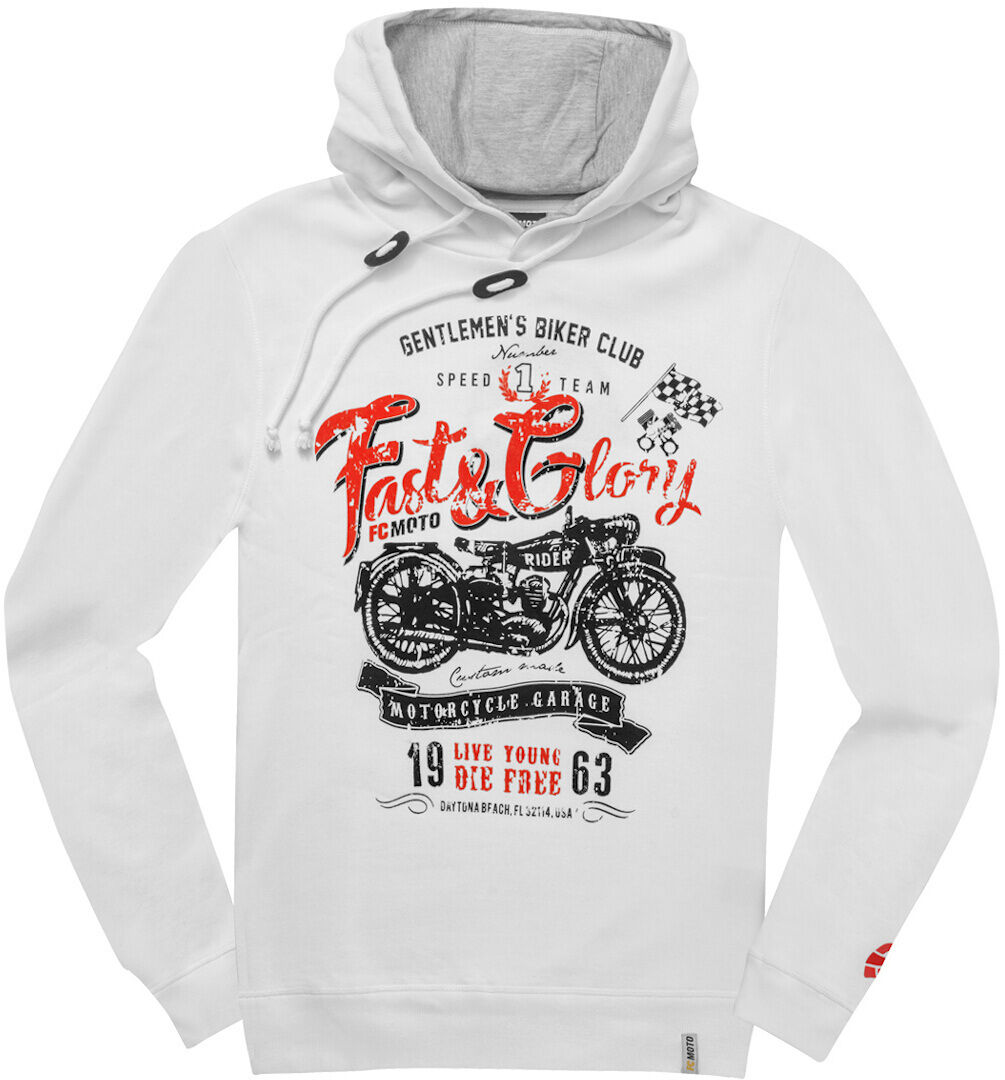 FC-Moto Fast and Glory sudadera con capucha - Blanco (S)