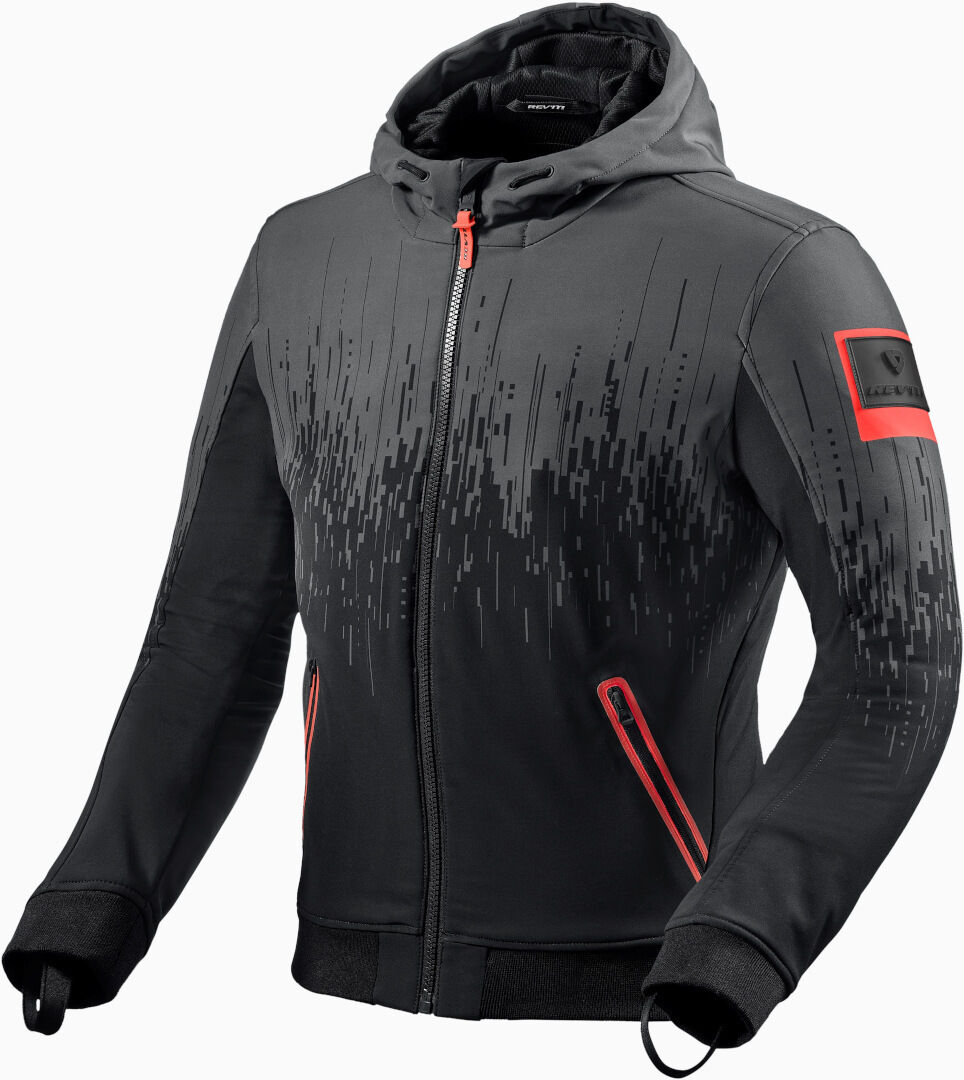 Revit Quantum 2 WB Chaqueta textil de motocicleta - Negro Rojo (2XL)