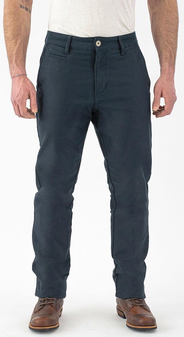 Rokker Navy Chino Pantalones textiles de moto - Azul (32)