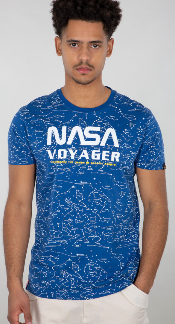 Alpha NASA Voyager AOP Camiseta - Azul (3XL)