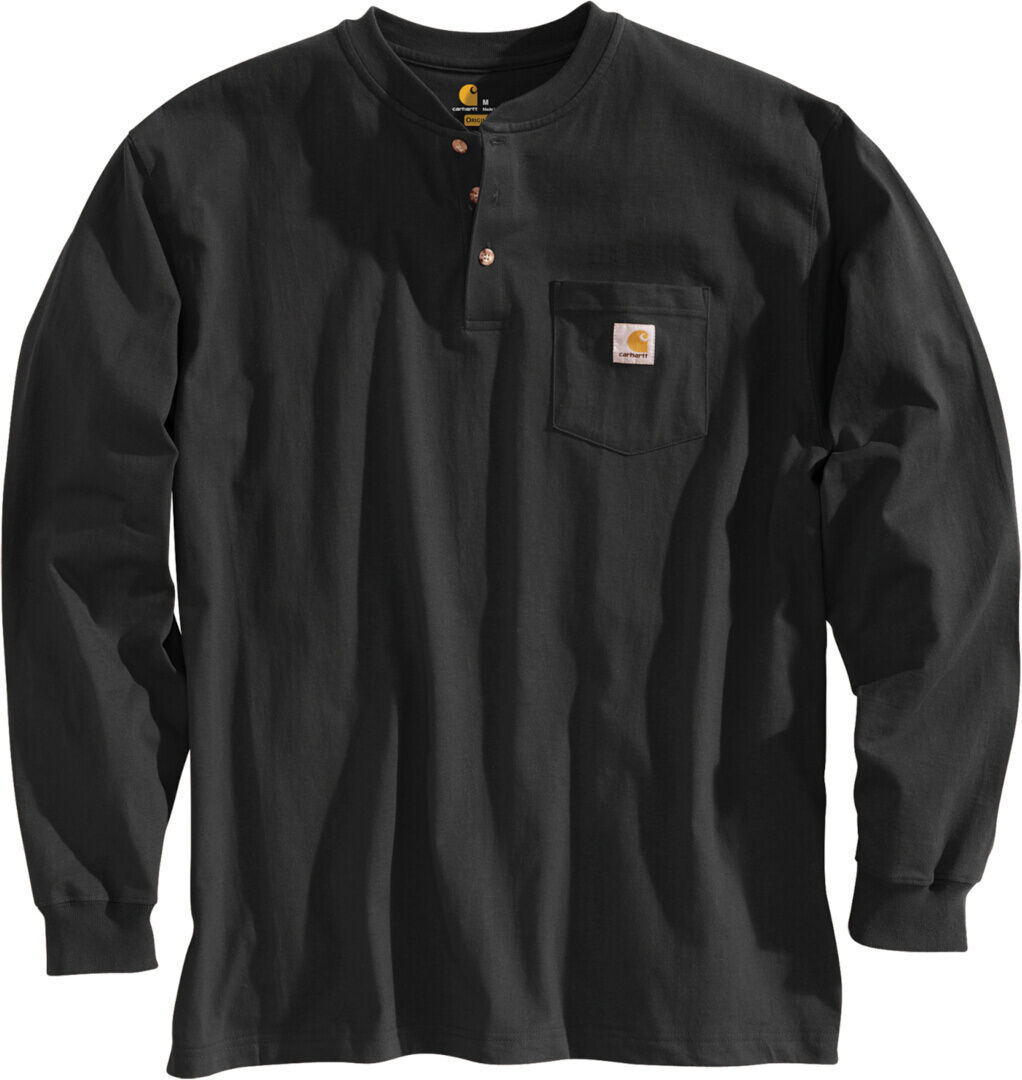 Carhartt Workwear Pocket Henley Camisa Longsleeve - Negro (2XL)