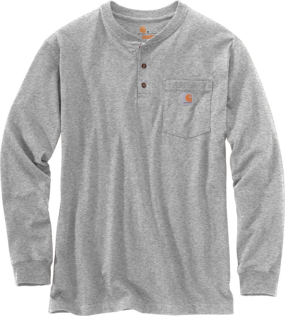 Carhartt Workwear Pocket Henley Camisa Longsleeve - Gris (M)
