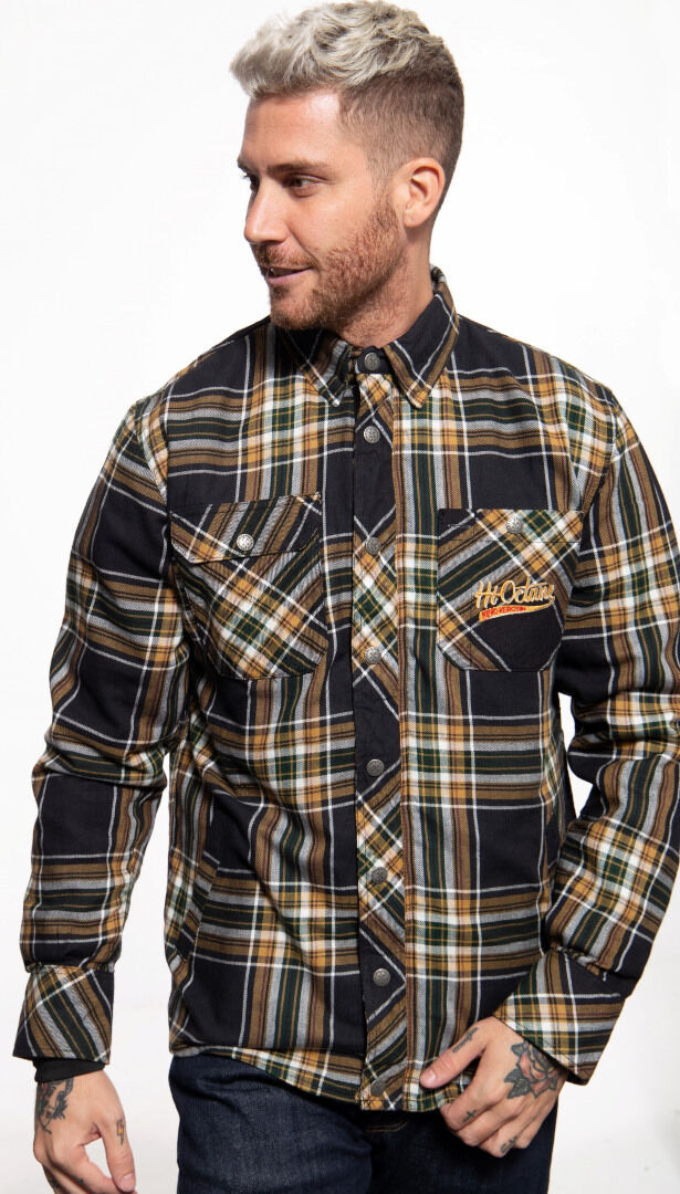 King Kerosin Hi-Octane Adventure camisa - Negro Verde (S)