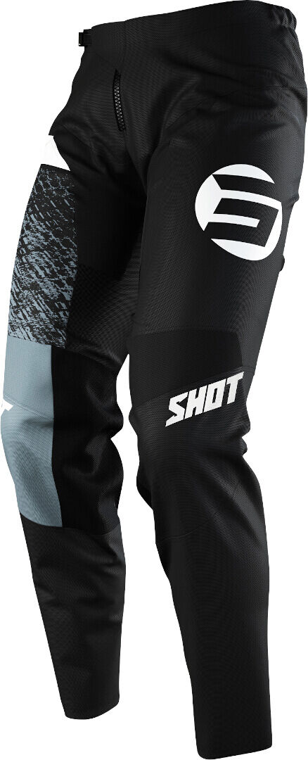 Shot Devo Roll Pantalones de Motocross - Negro Gris (28)