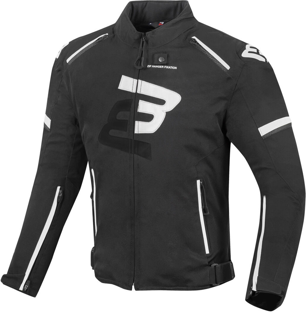 Bogotto Sparrow Chaqueta textil impermeable para motocicletas - Negro Blanco (2XL)