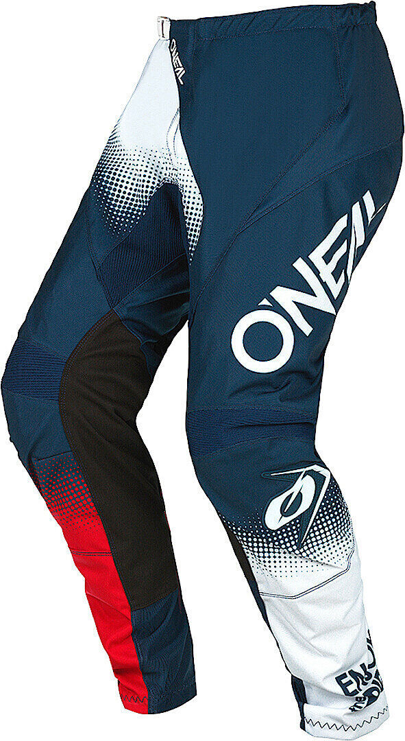 Oneal Element Racewear V.22 Pantalones de Motocross - Blanco Rojo Azul (30)