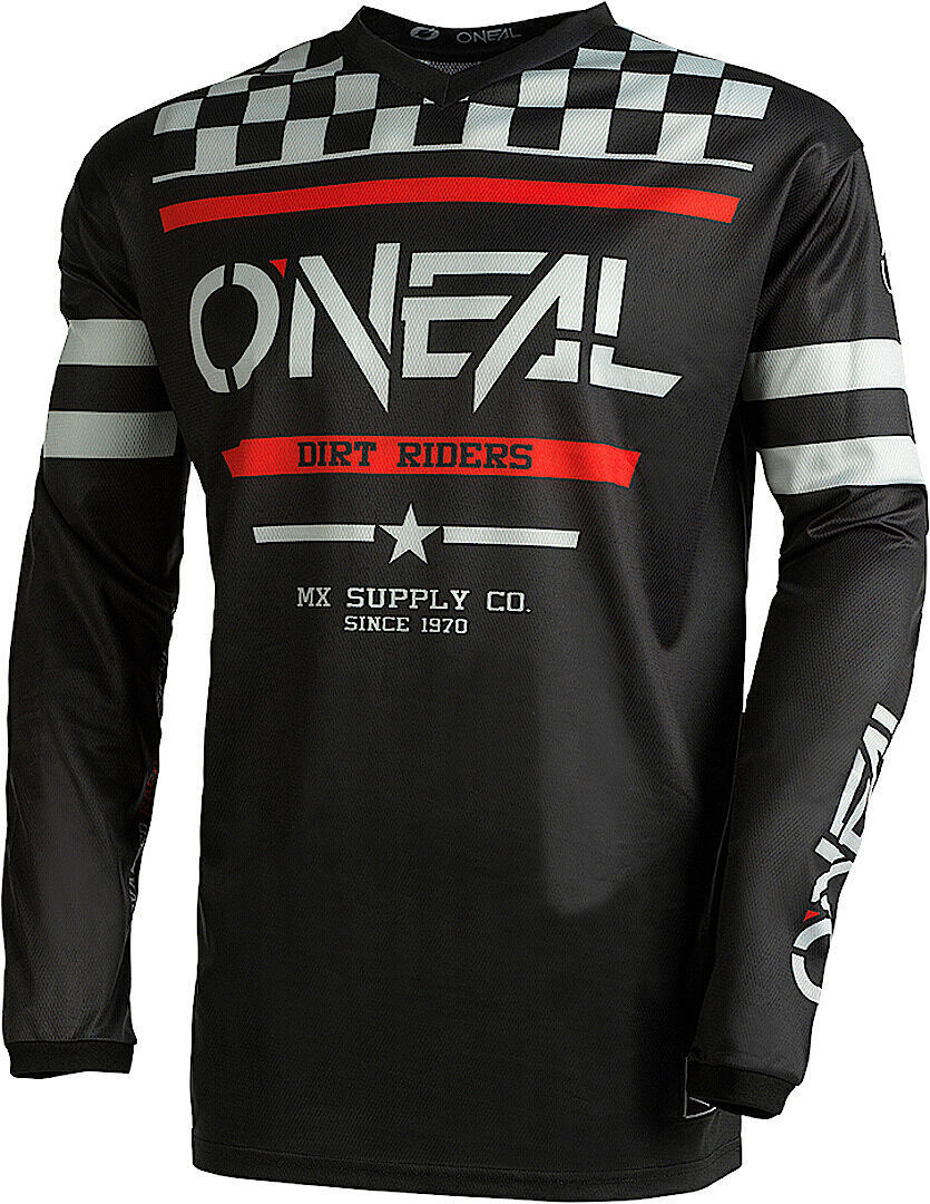 Oneal Element Squadron V.22 Maillot de Motocross - Negro Gris Rojo