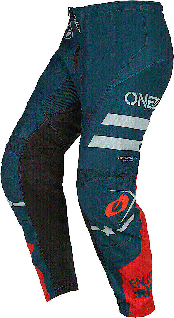 Oneal Element Squadron V.22 Pantalones de Motocross - Gris Azul (38)