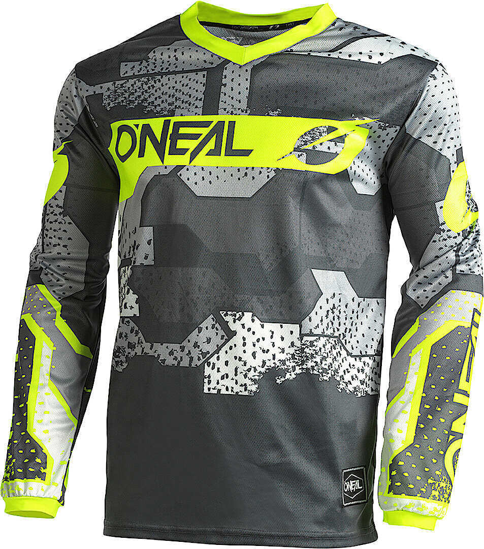 Oneal Element Camo V.22 Maillot de Motocross - Negro Gris Amarillo