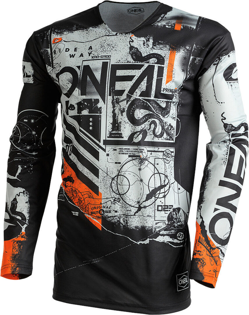 Oneal Mayhem Scarz V.22 Maillot de Motocross - Negro Blanco Naranja