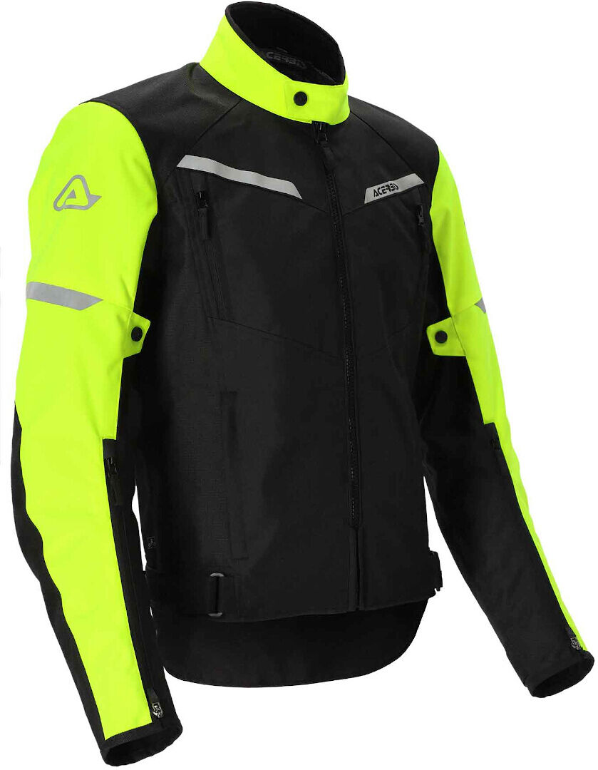 Acerbis X-Street Chaqueta textil para motocicleta - Negro Amarillo (2XL)