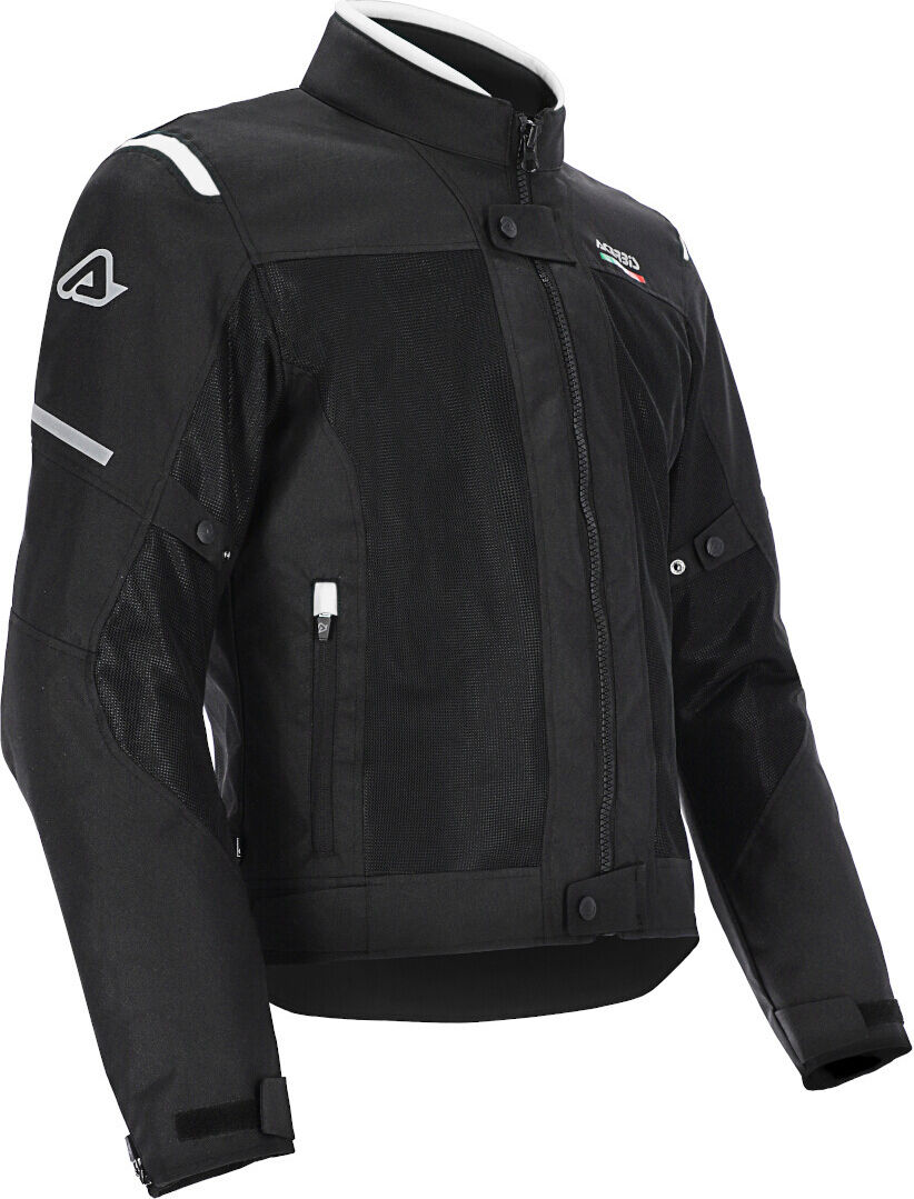 Acerbis On Road Ruby Chaqueta textil para motocicleta - Negro Blanco (3XL)