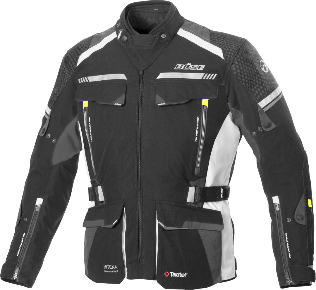 Büse Highland 2 Chaqueta textil para motocicleta - Negro Gris (60)