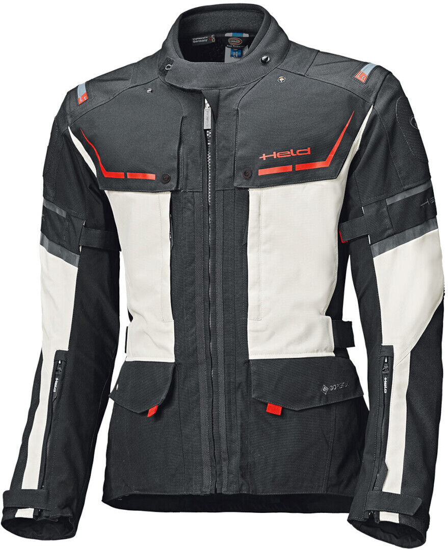 Held Karakum Chaqueta textil para motocicleta - Negro Gris (L)