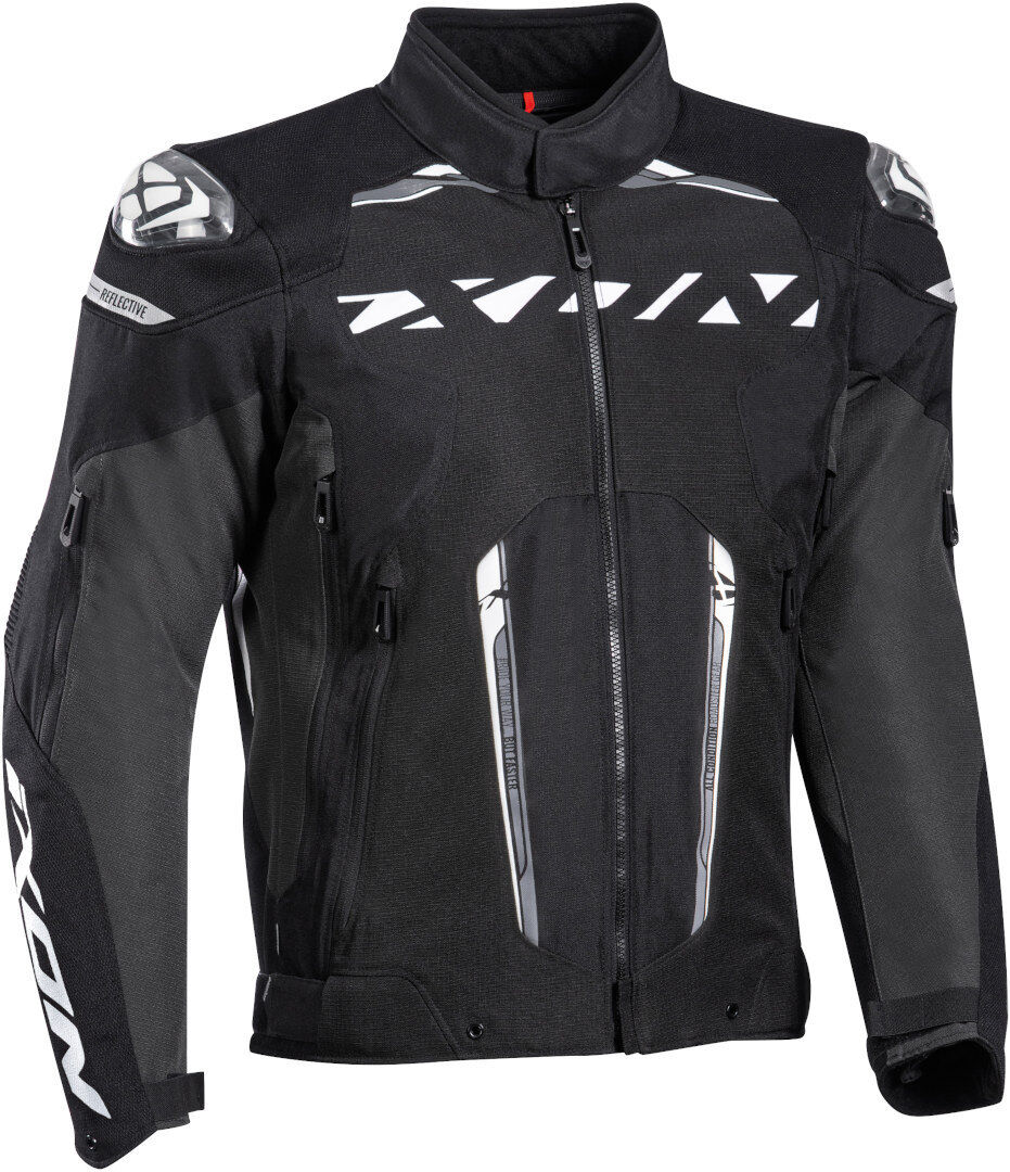 Ixon Blaster Chaqueta textil para motocicleta - Negro Blanco (3XL)