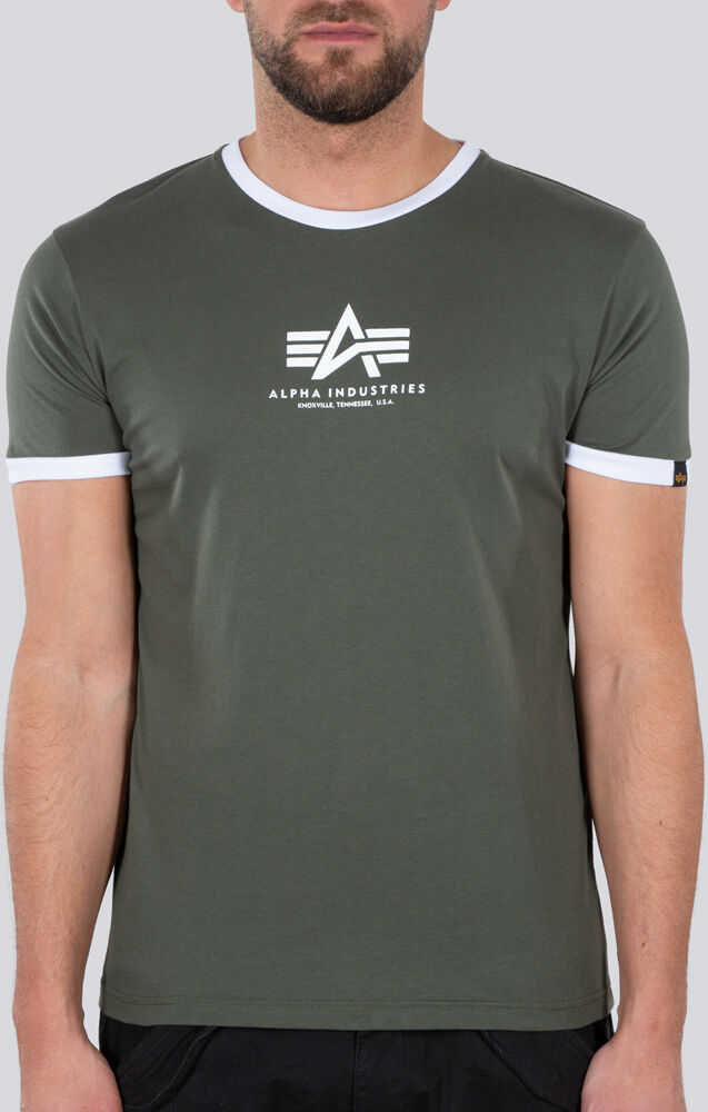 Alpha Basic T Contrast ML Camiseta - Verde