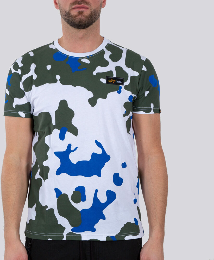 Alpha Tactical Camo T Camiseta - Blanco Verde (2XL)