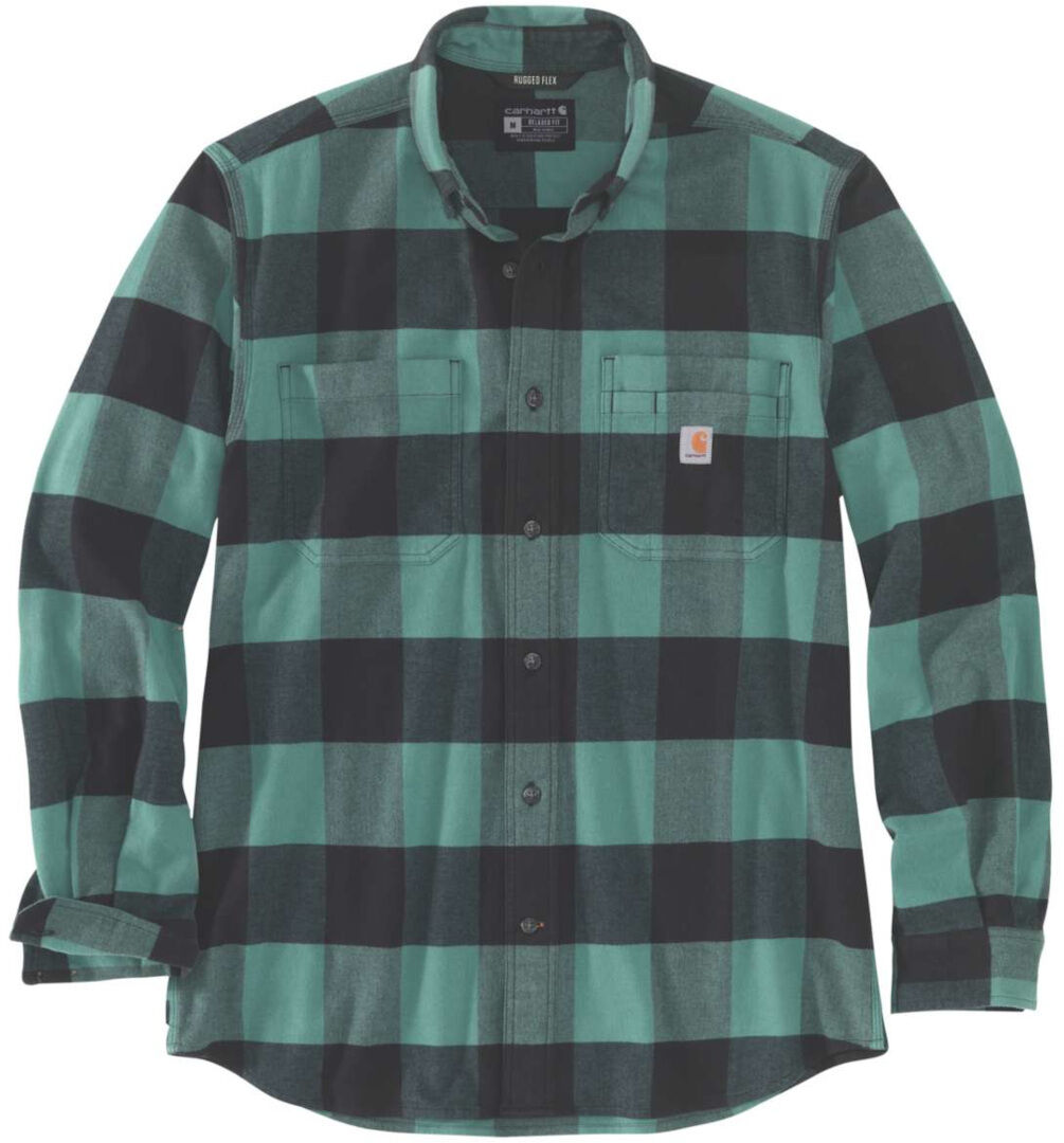 Carhartt Midweight Flannel Plaid Camisa - Verde (2XL)