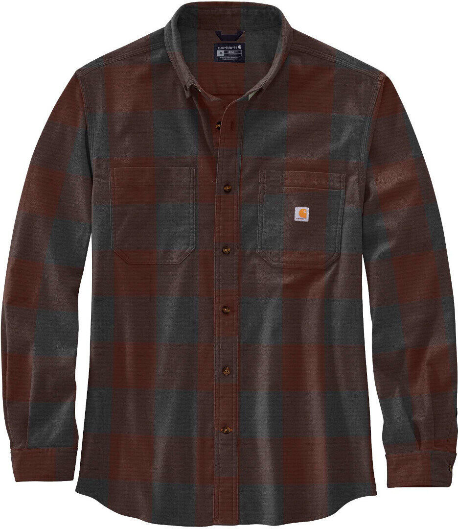 Carhartt Midweight Flannel Plaid Camisa - Rojo (2XL)