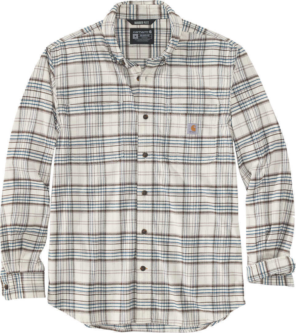 Carhartt Midweight Flannel Plaid Camisa - Beige (XL)