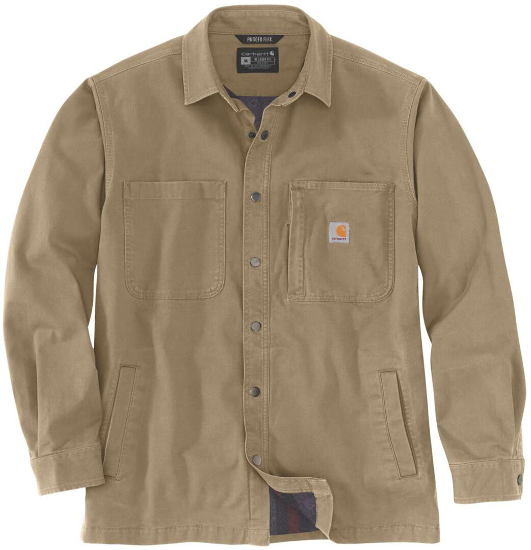 Carhartt Fleece Lined Snap Front Camisa - Verde Marrón