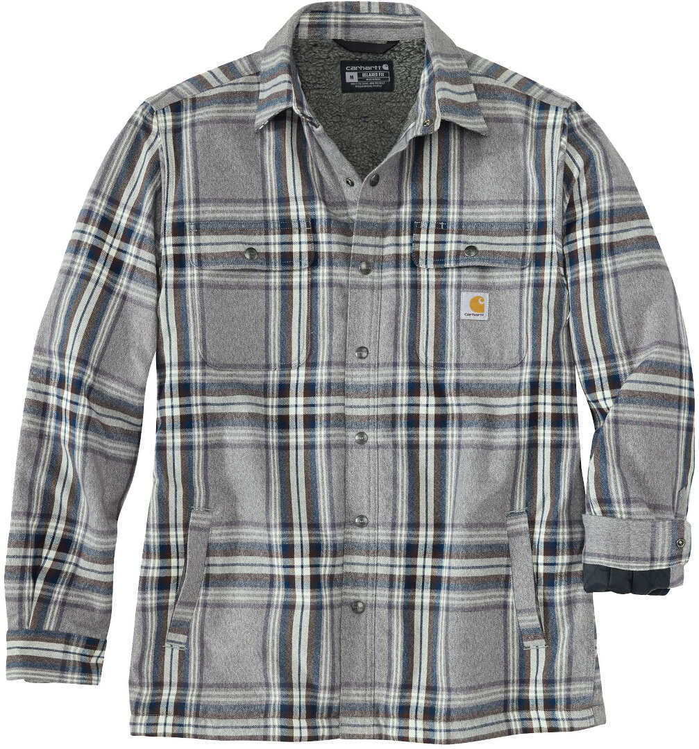 Carhartt Flannel Sherpa Lined Camisa - Gris (XL)