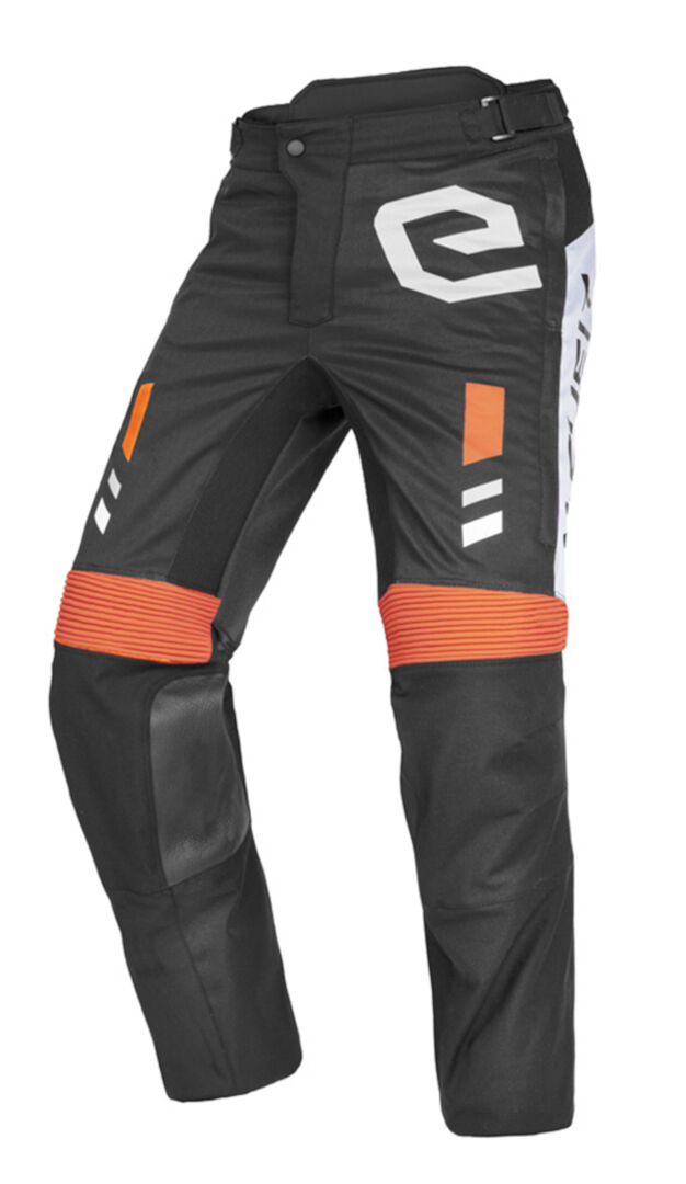 Eleveit Mud Maxi Pantalones textiles para motocicleta - Negro Naranja (38)