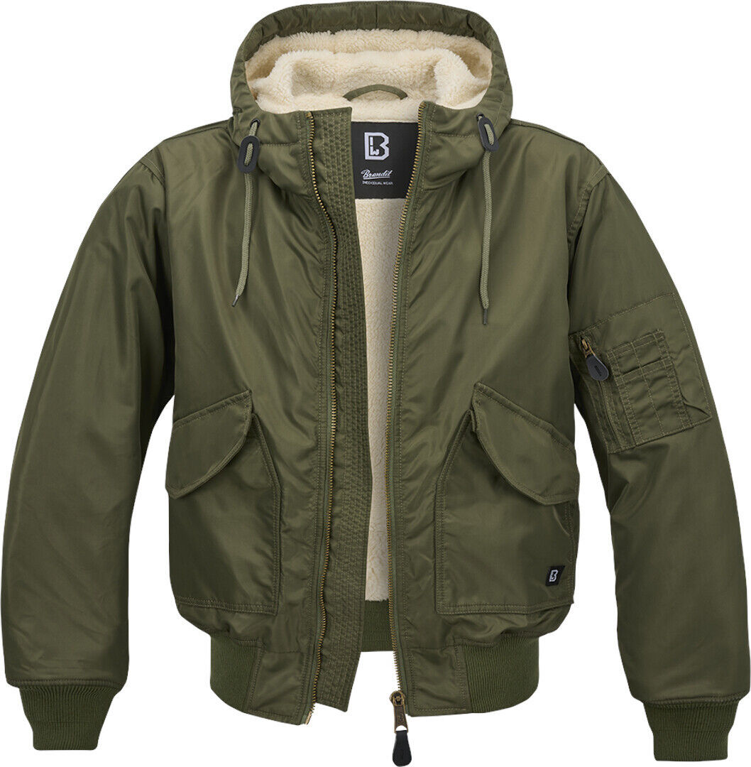 Brandit CWU Hooded Chaqueta - Verde (S)