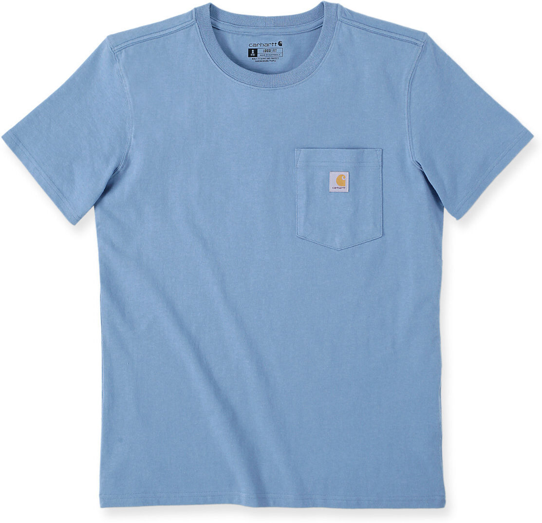 Carhartt Loose Fit Heavyweight K87 Pocket Camiseta de damas - Azul (M)