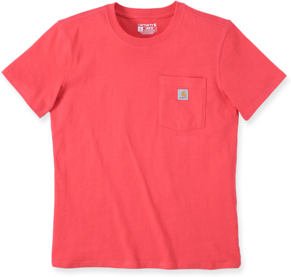 Carhartt Loose Fit Heavyweight K87 Pocket Camiseta de damas - Rojo (M)